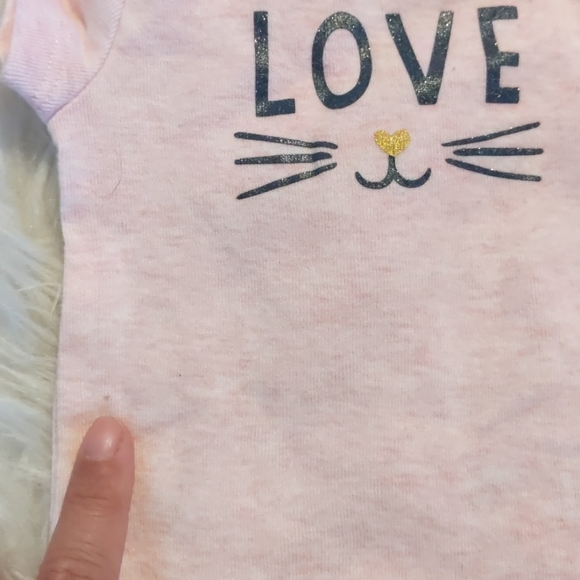 Carter's New Born Baby Girl Pink Cat Onsie Set (4) - Picture 13 of 13